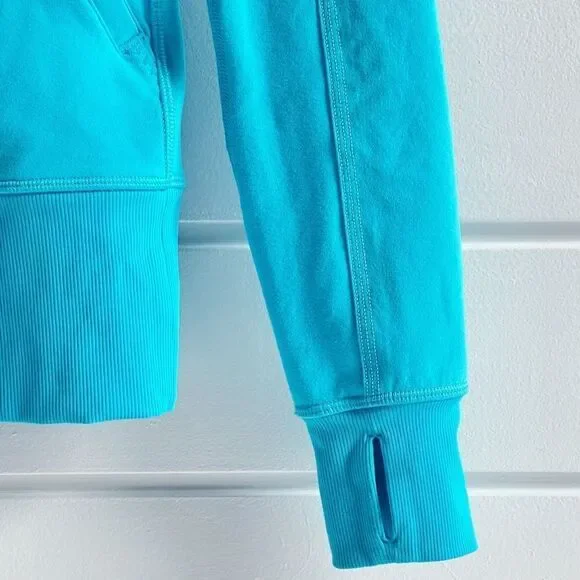 Lululemon Blue Nice Asana Brushed Surge Jacket Sweatshirt Size 4 - Picture 8 of 15